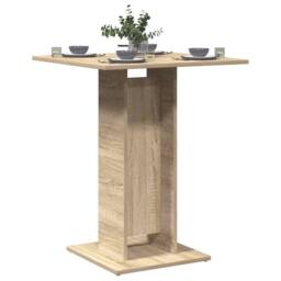 Berkfield Home Durable Bistro Table Sonoma Oak 60x60x75 cm Engineered Wood in Tan - Size: 60 x 60 x 75 cm - thumbnail 2