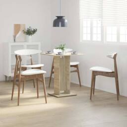 Berkfield Home Durable Bistro Table Sonoma Oak 60x60x75 cm Engineered Wood in Tan - Size: 60 x 60 x 75 cm