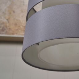 ValueLights Sophia Pair of Two Small 26cm Drum Easy Fit Ceiling Light Lamp Shades in Grey - Size: 10 inches - thumbnail 8