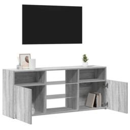 Berkfield Home TV Cabinet with LED Lights Grey Sonoma 120x30x50 cm - Size: 120 x 30 x 50 cm - thumbnail 5