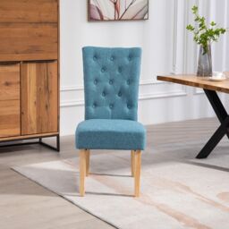 Artemis Home Set of 2 Pienza Fabric Dining Chairs - Set of 2 in Teal