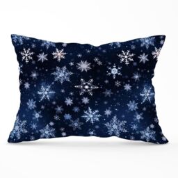 Warren Reed - Designer Dreamy & Magical Snowflake Cushions in Blue - Size: 60 cm x 60 cm - thumbnail 1