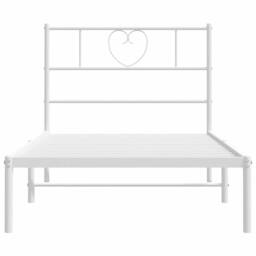 Berkfield Home Metal Bed Frame with Headboard White 100x190 cm - thumbnail 5