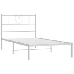 Berkfield Home Metal Bed Frame with Headboard White 100x190 cm - thumbnail 6