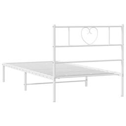 Berkfield Home Metal Bed Frame with Headboard White 100x190 cm - thumbnail 8