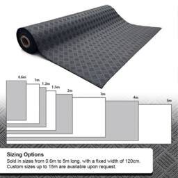 Oseasons Deckplate 1.2m x 1.2m Non-Slip Heavy Duty Floor Mat in Grey - Size: 100 cm diameter - thumbnail 6