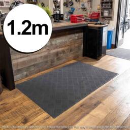 Oseasons Deckplate 1.2m x 1.2m Non-Slip Heavy Duty Floor Mat in Grey - Size: 100 cm diameter - thumbnail 2