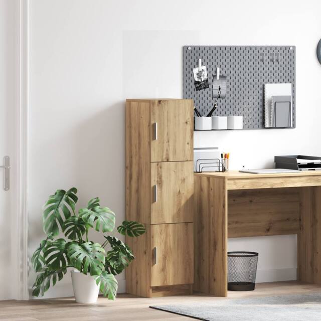 Berkfield Home Artisan Oak Sideboard Artisan oak Engineered wood Large Storage in Brown - image 1