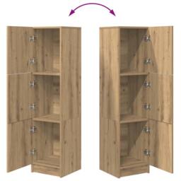 Berkfield Home Artisan Oak Sideboard Artisan oak Engineered wood Large Storage in Brown - thumbnail 8