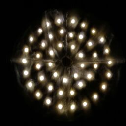 Samuel Alexander 90cm USB Powered Light up White Fur Fabric Christmas Tree Skirt with LEDs - thumbnail 3
