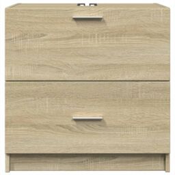 Berkfield Home Sink Cabinet Sonoma Oak 59x37x59 cm Engineered Wood in Brown - Size: 59 x 37 x 59 cm - thumbnail 4