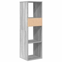 Berkfield Home Book Cabinet Grey Sonoma 34x31x112 cm Engineered Wood - Size: 34 x 31 x 112 cm - thumbnail 6