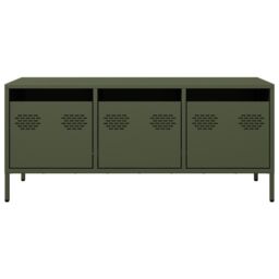 Berkfield Home TV Cabinet Olive Green 101.5x39x43.5 cm Cold-rolled Steel - thumbnail 4