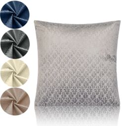 Luxury Living Luxurious Textured Velvet Cushions Set of 4 - Soft Plush Fibre Pads, Vibrant Colours for Sofa & Bed Décor - Size: 45 cm x 45 cm - thumbnail 3