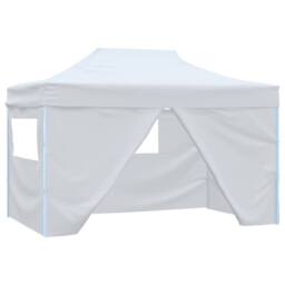 Berkfield Home Foldable Party Tent with 4 Sidewalls 3x4.5 m White - thumbnail 2