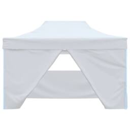 Berkfield Home Foldable Party Tent with 4 Sidewalls 3x4.5 m White - thumbnail 3