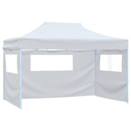 Berkfield Home Foldable Party Tent with 4 Sidewalls 3x4.5 m White - thumbnail 1