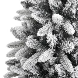 Berkfield Home Artificial Christmas Tree with Flocked Snow 180 cm PVC&PE in White - thumbnail 5