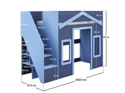 Flair Nixon Playhouse High Sleeper with Storage in Navy - Size: Single - thumbnail 5