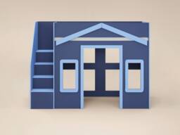Flair Nixon Playhouse High Sleeper with Storage in Navy - Size: Single - thumbnail 3