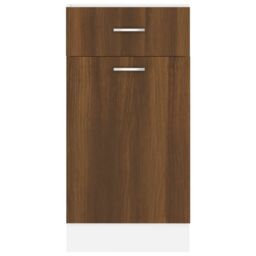 Berkfield Home Drawer Bottom Cabinet Brown Oak 40x46x81.5 cm Engineered Wood - thumbnail 5