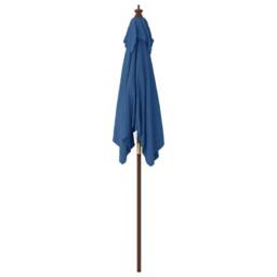 Berkfield Home Garden Parasol with Wooden Pole Azure Blue 198x198x231 cm - Size: 198 x 198 x 231 cm - thumbnail 4
