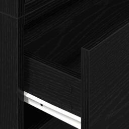 Berkfield Home Cabinets with 2 Drawers 2 pcs Black Oak 60x31x40 cm Engineered Wood - Size: 60 x 31 x 40 cm - thumbnail 8