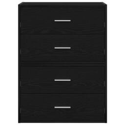 Berkfield Home Cabinets with 2 Drawers 2 pcs Black Oak 60x31x40 cm Engineered Wood - Size: 60 x 31 x 40 cm - thumbnail 4