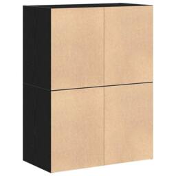 Berkfield Home Cabinets with 2 Drawers 2 pcs Black Oak 60x31x40 cm Engineered Wood - Size: 60 x 31 x 40 cm - thumbnail 7