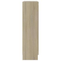 Berkfield Home Vitrine Cabinet Sonoma Oak 82.5x30.5x115 cm Engineered Wood in Light Tan - thumbnail 7