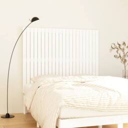 Berkfield Home Wall Headboard White 140x3x110 cm Solid Wood Pine - Size: 140 x 3 x 110 cm - thumbnail 2