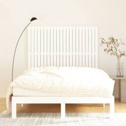 Berkfield Home Wall Headboard White 140x3x110 cm Solid Wood Pine - Size: 140 x 3 x 110 cm - thumbnail 1