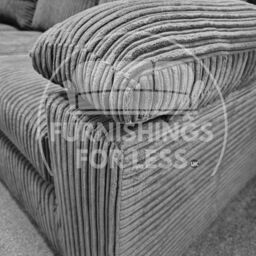 Furnishings For Less UK Delta Large 5 Seater Corner Sofa Jumbo Cord L Shape in Grey - thumbnail 4