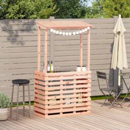 Berkfield Home Outdoor Bar Table with Roof 112.5x57x195.5 cm Solid Wood - thumbnail 3