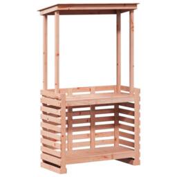 Berkfield Home Outdoor Bar Table with Roof 112.5x57x195.5 cm Solid Wood - thumbnail 6