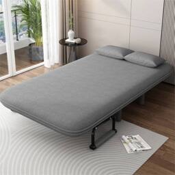 Nordara Large Double Folding Sofa Bed Chair Convertible Sleeper Armchair in Grey - Size: 120 cm x 90 cm - thumbnail 7