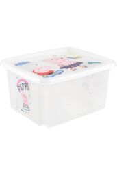 Keeeper Peppa Pig Storage Box with Lid 24 Litre Transparent in Clear