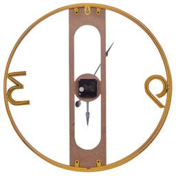 Wyld and Coco Rustic Wall Clock Brown MDF 50 cm Diameter Wooden Effect - thumbnail 3