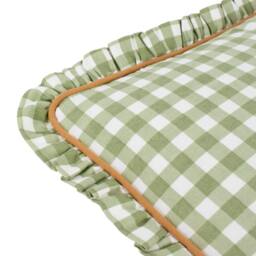 Furn Maude Gingham 100% Cotton Reversible Cushion in Green - Size: 45 cm x 45 cm - thumbnail 5