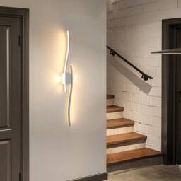COMELY Indoor Wall Lights, 27W Wave Bar White Wall lights, 3000K Warm Light - thumbnail 4