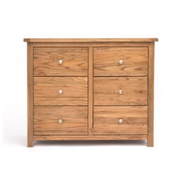 Cabinet Bits Trivento 6 Drawer Chest of Drawers Chrome Knob in Natural - thumbnail 1
