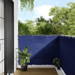 Berkfield Home Balcony Screen Blue 120x1000 cm 100% Polyester Oxford