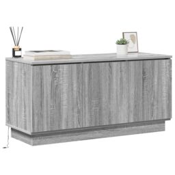 Berkfield Home TV Cabinet Grey Sonoma 100x38x49 cm Engineered Wood - Size: 100 x 38 x 49 cm - thumbnail 3
