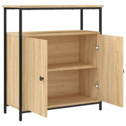 Berkfield Home Sideboard Sonoma Oak 70x30x80 cm Engineered Wood in Brown - Size: 70 x 30 x 80 cm - thumbnail 5