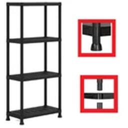 Havendro PLASTIC STORAGE SHELVES HOME GARAGE ORGANISER SHELF in Black - thumbnail 4