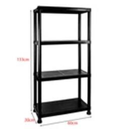 Havendro PLASTIC STORAGE SHELVES HOME GARAGE ORGANISER SHELF in Black - thumbnail 2