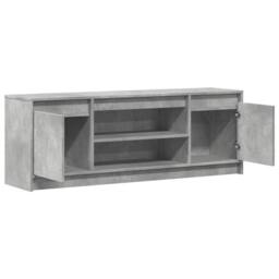 Berkfield Home TV Cabinet with LED Concrete Grey 139.5x34x50 cm Engineered Wood - thumbnail 9