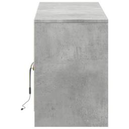Berkfield Home TV Cabinet with LED Concrete Grey 139.5x34x50 cm Engineered Wood - thumbnail 7
