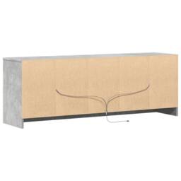 Berkfield Home TV Cabinet with LED Concrete Grey 139.5x34x50 cm Engineered Wood - thumbnail 8