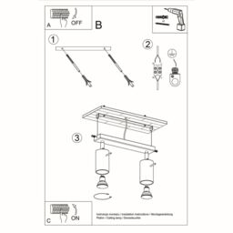 Sollux Lighting Modern Ceiling Lamp 16x30x6cm 2xLight in White - Size: 16 x 30 x 6 cm - thumbnail 5